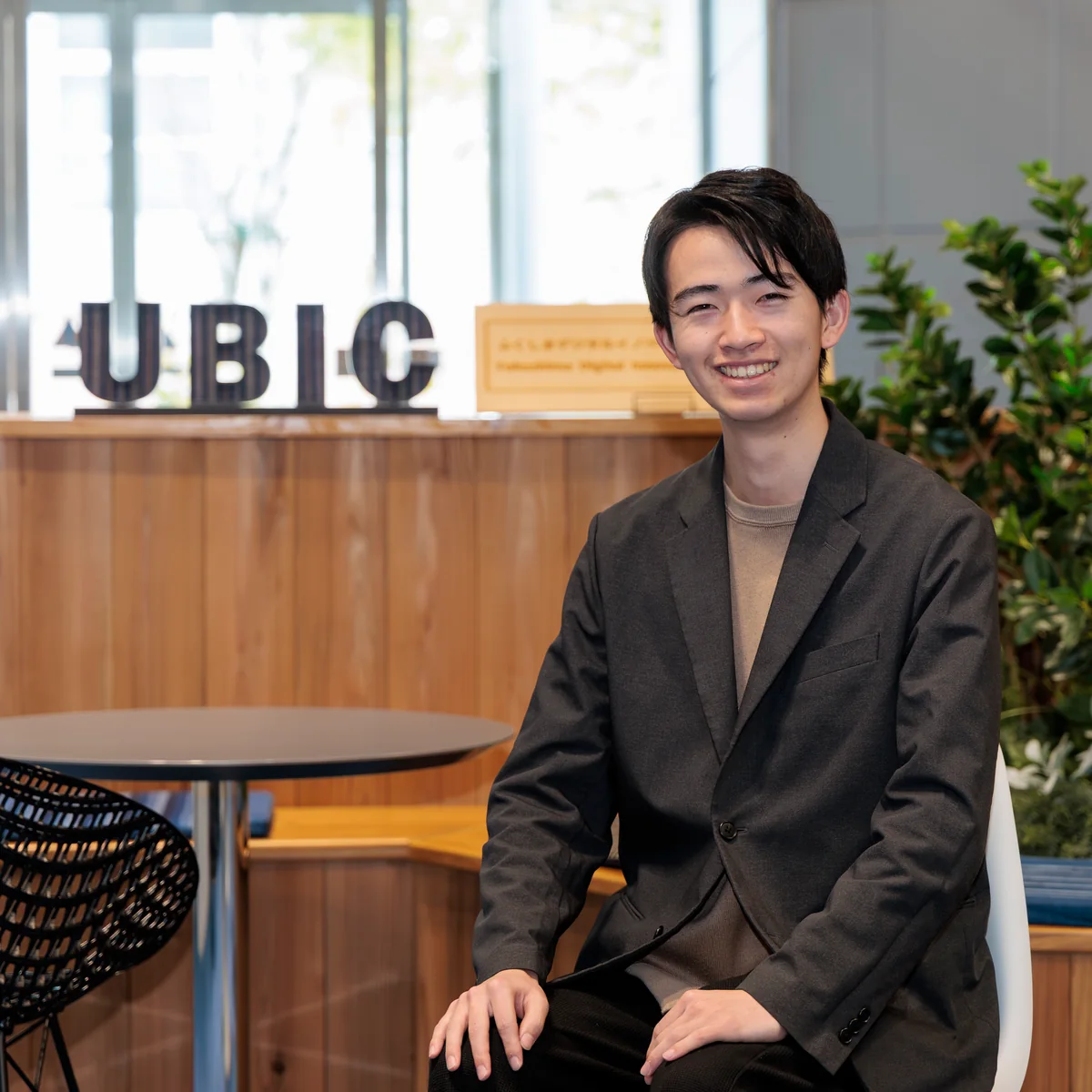 UBICで撮影した、代表取締役 能勢 航羽